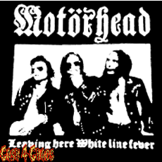 Motorhead (White Line Fever) 4" x 4" Screened Canvas Patch "Unfinished"