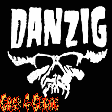 Danzig (Skull) 3.5" x 4" Screened Canvas Patch "Unfinished"