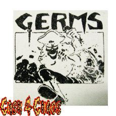 Germs (Guy Stepping Out Box) (White) 4" x 4" Screened Canvas Patch "Unfinished"