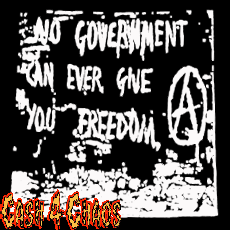 No Government 4" x 4" Screened Canvas Patch "Unfinished"