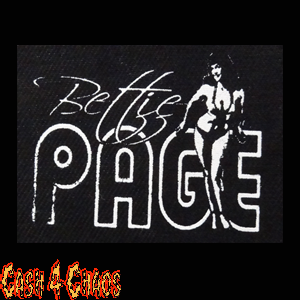 Bettie Page 3" x 2.5" Screened Canvas Patch "Unfinished"
