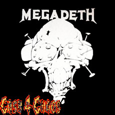 Megadeth (Skull) 3.5" x 4" Screened Canvas Patch "Unfinished"