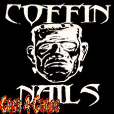 Coffin Nails (logo) 4" x 4.5" Screened Canvas Patch "Unfinished"
