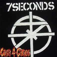 7 Seconds (logo) 3.5" x 3" Screened Canvas Patch "Unfinished"