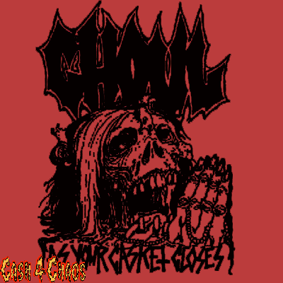 Ghoul - As Your Casket Closes Screened Canvas Back Patch