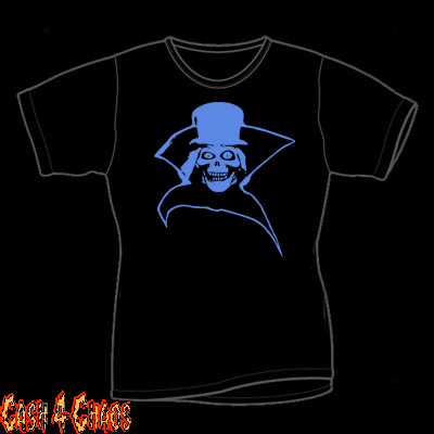Haunted Mansion Hat Box Ghost Lite Blue Design Baby Doll Tee