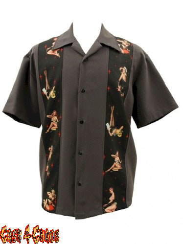 Steady Clothing Miesten Multi Pin Up Paneeli Paita Musta main image 1