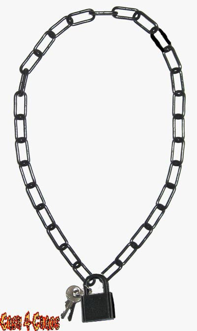 Sid Vicious Black Lock With Black Steel Necklace