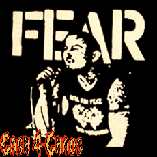 Fear (Lee Ving) 3.5" x 3.5" Screened Canvas Patch "Unfinished"