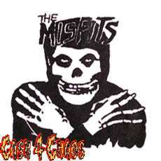 Misfits (Crimson Ghost White) 3.5" x 4" Screened Canvas Patch "Unfinished"