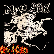 Mad Sin (Horsemen) 4" x 4" Screened Canvas Patch "Unfinished"