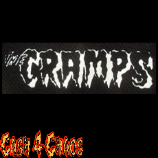 Cramps (logo) 3.5" x 1.5" Screened Canvas Patch "Unfinished"