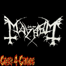 Mayhem (logo) 4" x 2.5" Screened Canvas Patch "Unfinished"