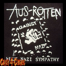 Aus Rotten (Fuck Nazi Sympathy) 3.5" x 3.5" Screened Canvas Patch "Unfinished"
