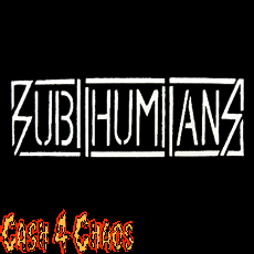 Subhuman (logo) 5.5" x 2" Screened Canvas Patch "Unfinished"
