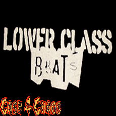 Lower Class Brats (logo) 6" x 3" Screened Canvas Patch "Unfinished"
