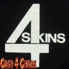 4 Skins (logo) 3.5" x 3" Screened Canvas Patch "Unfinished"