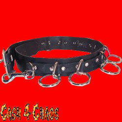 9 Ring Bondage Belt 100% Leather (369B)