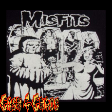 Misfits (Group in Coffins) 4" x 4" Screened Canvas Patch "Unfinished"