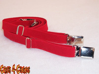 Red 1/2 inch Black Ajustable Braces
