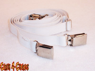 White 1/2 inch Black Ajustable Braces