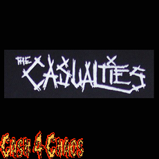 Casualties (logo) 6" x 1.5" Screened Canvas Patch "Unfinished"