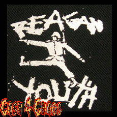 Reagan Youth (Marching Gun) 4" x 4" Screened Canvas Patch "Unfinished"
