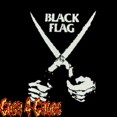 Black Flag (Everything Went Black) 3" x 3.5" Screened Canvas Patch "Unfinished"