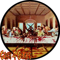 Satan's Last Supper 2.25" BIG Button/Badge/Pin BB366
