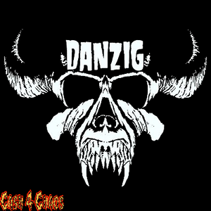 Danzig Skull Black Screened Canvas Back Patch