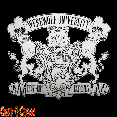 Werewolf University Screened Canvas Back Patch
