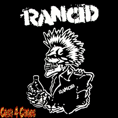 Rancid - Bottle Dude Black Screened Canvas Back Patch