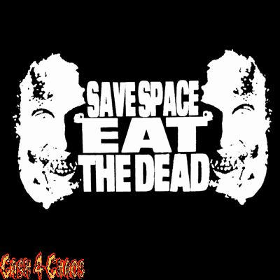Save Space Eat the Dead Screened Canvas Back Patch