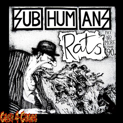 Subhuman- Rats EP Screened Canvas Back Patch
