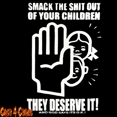 Smack the Shit out of Your Children Screened Canvas Back Patch