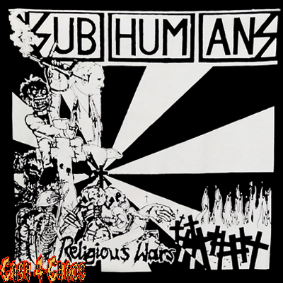 Subhumans - Religious Wars Screened Canvas Back Patch