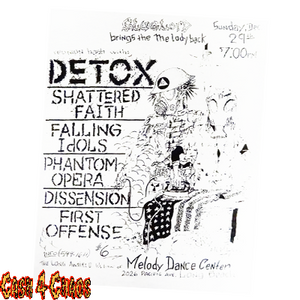 Detox - Gig Flyer Screened Canvas Back Patch