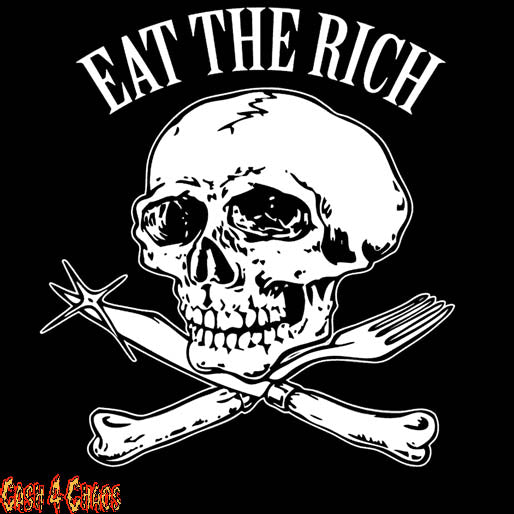Eat The Rich Black Canves Unfinished Back Patch