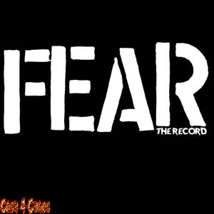Fear the record Black Canvas Unfinished Back Patch