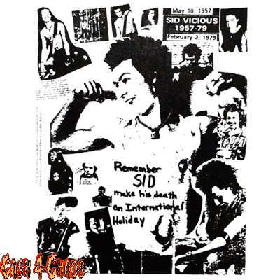 Sid Vicious Make This Death an International Holiday Screen printed canvas back patch