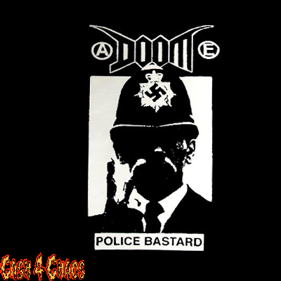 Doom - Police Bastard Screened Canvas Back Patch
