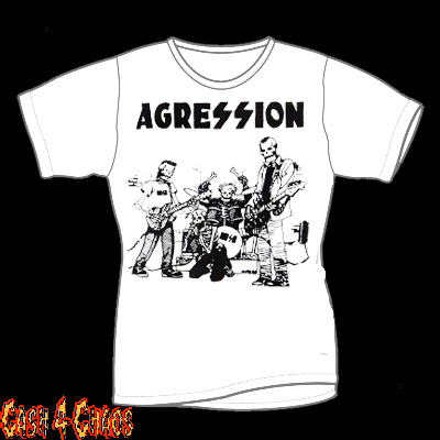 Agression Band Black Design Baby Doll Tee