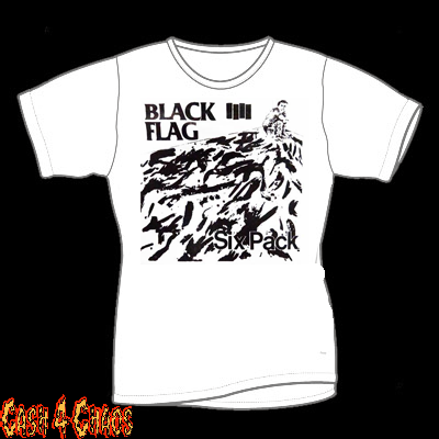 Black Flag Six Pack Black Design Baby Doll Tee
