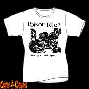 Poison Idea "War All The Time" Black Design Tee