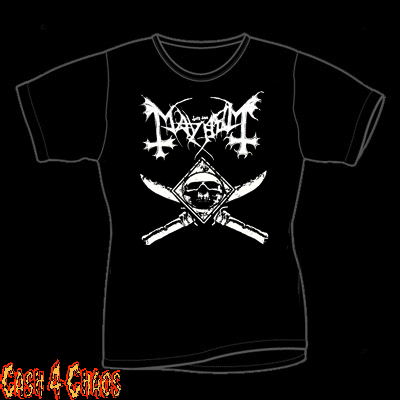 Mayhem Band Logo Design Tee