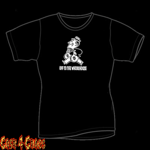 Off To The Whorehouse Black Design Tee