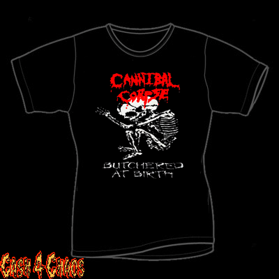 Cannibal Corpse White & Red Butchered at Birth Design Baby Doll Tee