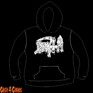 DEATH Repper Logo Design Screen Printed Pullover Hoodie