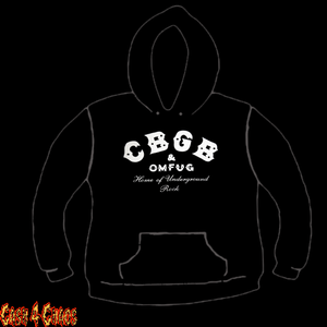 CBGB OMFUG New York Classic Venu Design Screen Printed Pullover Hoodie