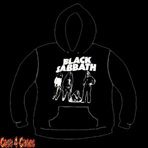 Black Sabbath Band Design Screen Printed Pullover Hoodie
